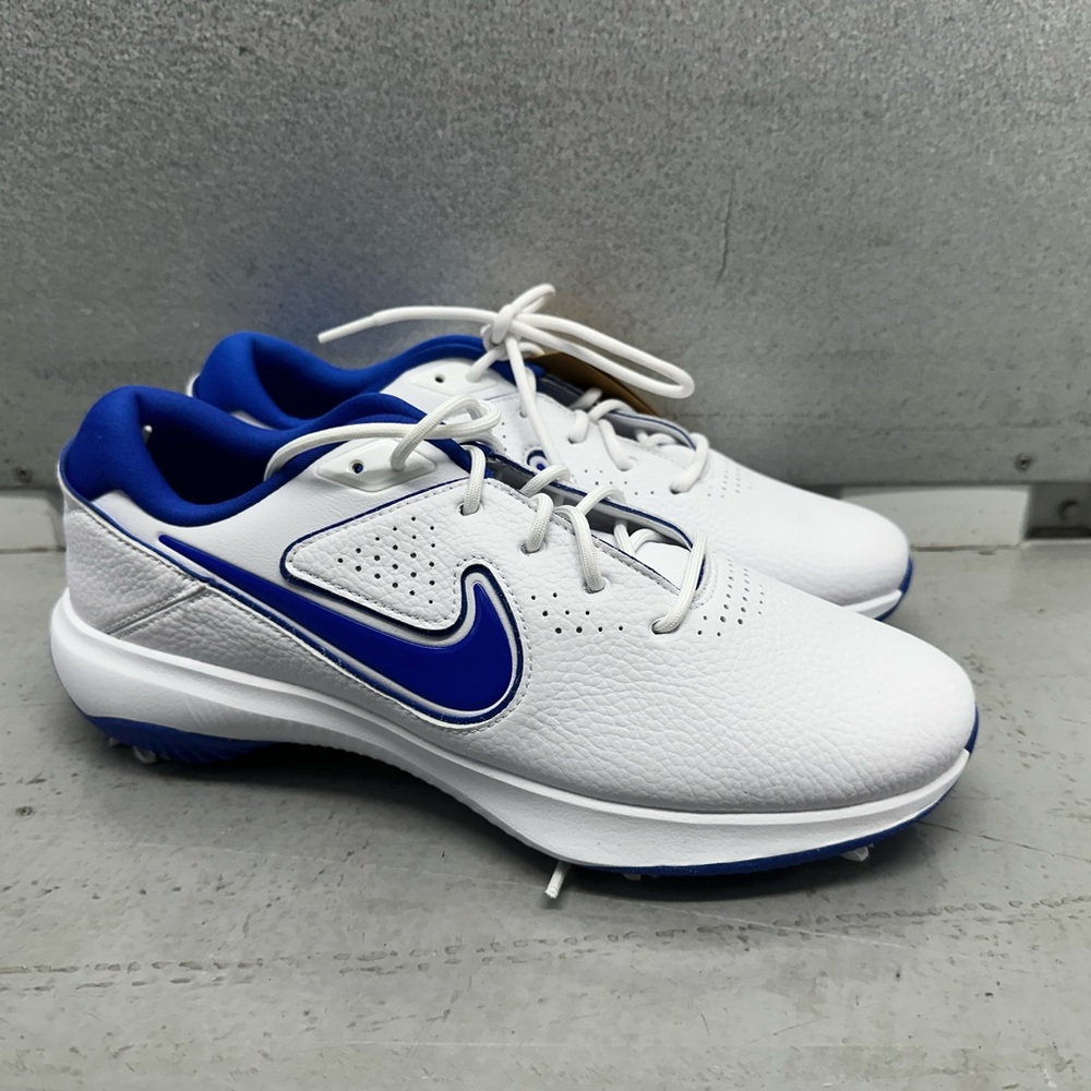 Men's Nike Victory Pro 3 Golf Cleats Shoes White Royal Blue